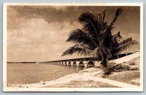 RPPC  Key West  Florida  Overseas Highway  Postcard