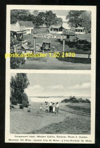 h2754 - BATISCAN Quebec 1930s Campement Ideal. Cabins