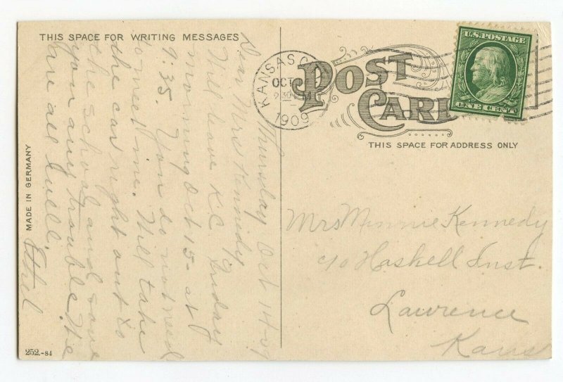 Postcard Wm. Small Memorial Home Leavenworth Kans. Kansas Standard View Card