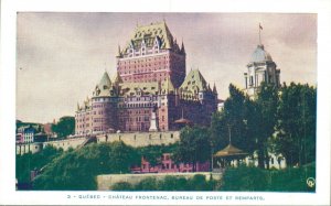 Canada Quebec Chateau Frontenac Hotel Vintage Postcard 02.96