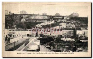 Old Postcard Poitiers Bridge Joubert Dunes and the staircase Fire Abboville