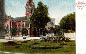 New York Syracuse Circle Of St Mary's and Baptist Church 1911