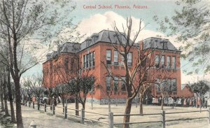 Central School, Phoenix, Arizona 1911 Hand-Colored Berryhill Co Vintage Postcard