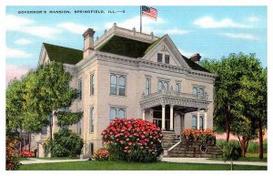 Postcard HOUSE SCENE Springfield Illinois IL AQ6258