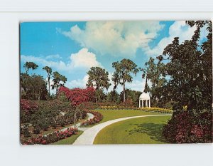 Postcard The Gazebo overlooks the colorful rose garden, Cypress Gardens, FL