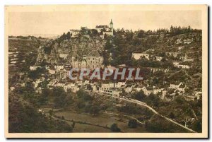 Old Postcard La Douce France Rocamadour General view East coast