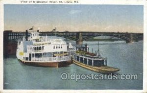 Mississippi River View Steamboat, Ship Unused 