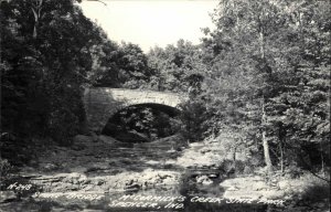 Spencer Indiana IN Stone Bridge State Park Real Photo Vintage Postcard