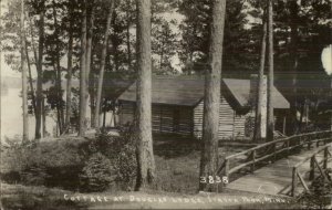 Itasca State Park MN Douglas Lodge Scene c1910 Real Photo Postcard