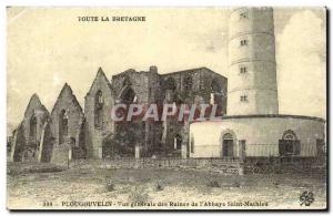 COPY Plougouvelin Vue Generale Ruins of L & # 39Abbaye Saint Mathieu