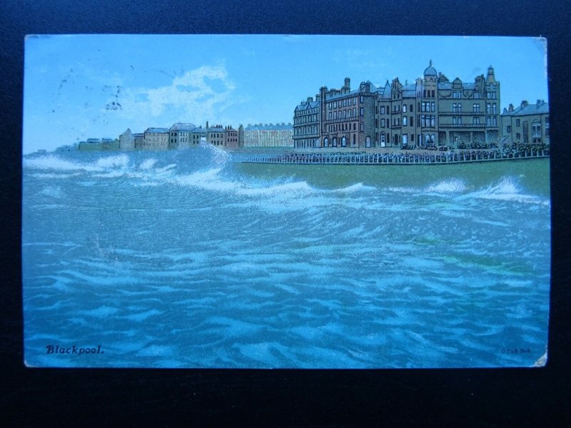 Lancashire BLACKPOOL Artist Impression c1904 Postcard by D.F. & Co.