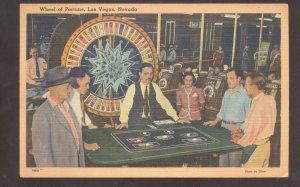 LAS VEGAS NEVADA CASINO INTERIOR WHEEL OF FORTUNE VINTAGE POSTCARD