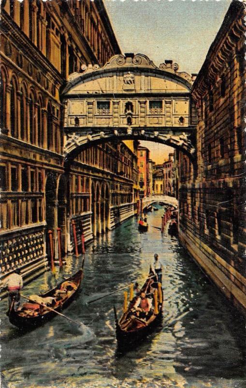 BT1826 venezia ponte dei sospiri  painting postcard  italy