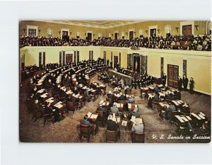 Postcard U. S. Senate in Session, Capitol, Washington, District of Columbia