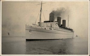 Southampton England Steamer Steamship Express of Britain Vintage RPPC PC