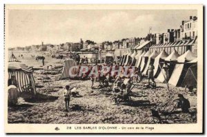 Old Postcard Les Sables D & # 39Olonne A Corner of the Beach