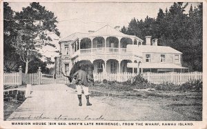 Mansion House, from the Wharf, Kawau Is. New Zealand, Early Postcard