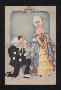 3072516 PIERROT & Lady UnSigned CHIOSTRI vintage ART DECO