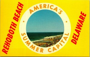 Americas Summer Capital Rehoboth Beach Delaware DE UNP Chrome Postcard A8