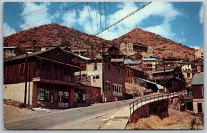 Vtg Jerome Arizona AZ Ghost Town Street View 1960s Chrome Postcard