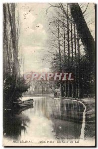 Montelimar Old Postcard Public Garden A corner of the lake