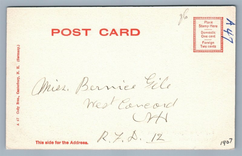 PENACOOK NH WASHINGTON SQUARE ANTIQUE POSTCARD