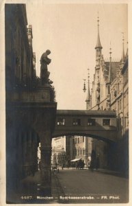 Germany München Sparkassenstraße Munich Vintage RPPC 03.97