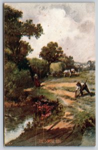 Farming~The Simple Life~Horse-Drawn Hay Wagon Scene~PM 1909~Vintage Postcard
