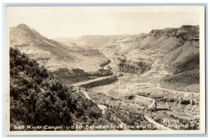 Salt River Canyon US 60 Between Show Low Globe Arizona AZ RPPC Photo Postcard
