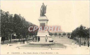Old Postcard Valencia Place Madier Montjau and Statue Montalivet