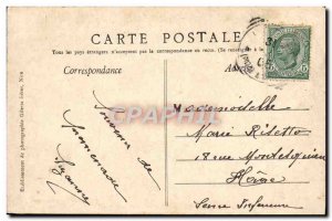 Old Postcard Menton View Jack L & # 39Auberge Garibaldi Woman