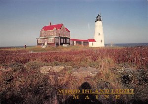 Wood Island lighthouse Biddeford, Maine USA Unused