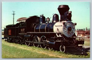 Railroad Locomotive Train Postcard - Burlington #637