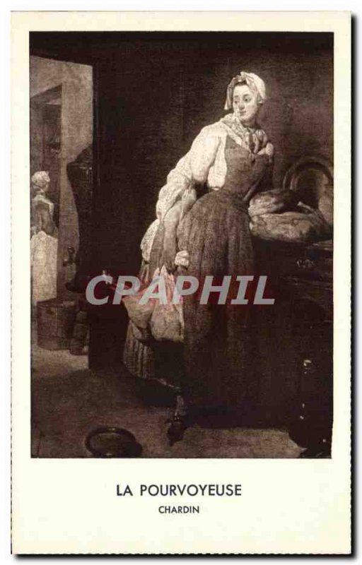 Old Postcard The Purveyor Chardin