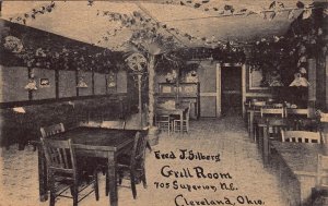 J75/ Cleveland Ohio Postcard c1910 Fred Silberg Grill Room Interior 399