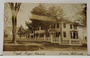 RPPC Large Home Fred Pages House Real Photo Northeast USA c1907 udb Postcard G7