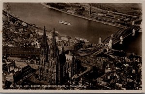 Germany Köln Dom Bahnhof Cologne Vintage RPPC C001