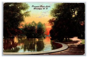 Prospect Park Lake Brooklyn New York NY 1908 DB Postcard T5