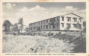 Barrack's of the 301st US Infantry Boston's Own at Camp Devens - Ayer, Massac...