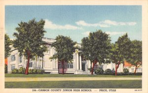 Price Utah Carbon County Junior High School Vintage Postcard AA49278