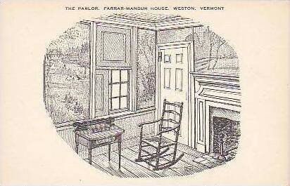 Vermont Weston The Parlor Farrar Mansur House Artvue