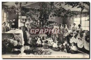 Postcard Old Army Health Clinic School of the Society for Relief to Wounded S...