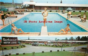 NC, Lumberton, North Carolina, Redwood Motor Lodge, Swimming Pool, Picture Pub