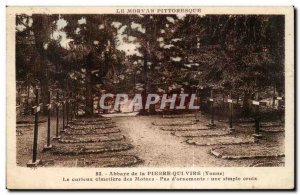 Old Postcard Morvan Abbey Pierre Qui Vire The curious cemetery monks No & # 3...