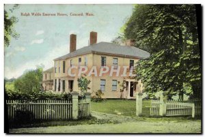 Old Postcard Ralph Waldo Emerson House Concord Mass