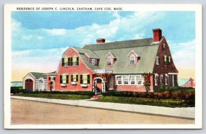 Chatham Massachusetts~Joseph Lincoln Residence~Trellis~Flowers~1935 Postcard