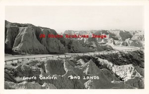 SD, Badlands, South Dakota, RPPC, Highway Scene, O'Neill Photo