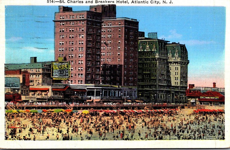 New Jersey Atlantic City St Charles and Breakers Hotel 1936