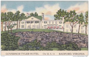 Governor Tyler Hotel, U.S. 11, RADFORD, Virginia, 30-40's