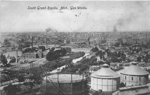 Gas Works South Grand Rapids Michigan 1909 postcard